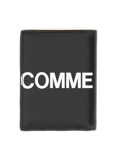 Comme Des Garçons Huge Cdg Logo Wallet In Black