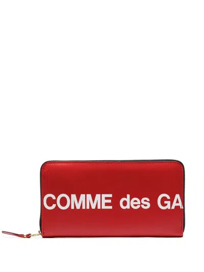 Comme Des Garçons "huge Logo 205x100 Mm" Wallet Accessories In Brown