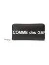 Comme Des Garçons Logo Zip-around Wallet In Black