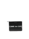 Comme Des Garçons Huge Logo Clutch In Black In Black