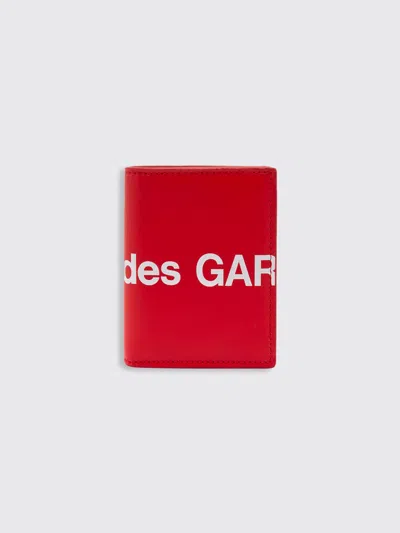 Comme Des Garçons Huge Logo Fold Wallet In Red