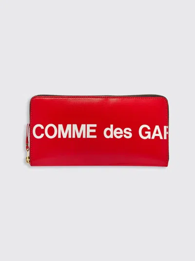 Comme Des Garçons Huge Logo Long Wallet In Red