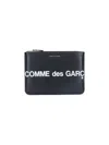 Comme Des Garçons Huge Logo Pouch In Black