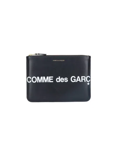 Comme Des Garçons Huge Logo Pouch In Black