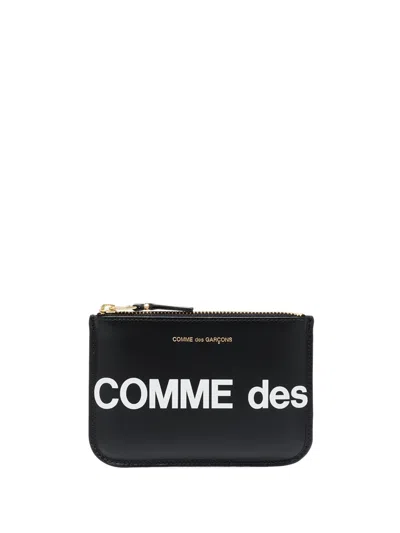 Comme Des Garçons Huge Logo Pouch By Comme Des Garcons Wallet In Black