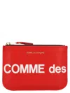 Comme Des Garçons Wallet Unisex Red Minimalist Leather Wallet In Red