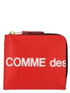 Comme Des Garçons Huge Logo Wallets And Card Holders Red