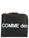 Comme Des Garçons Huge Logo Wallet In Black