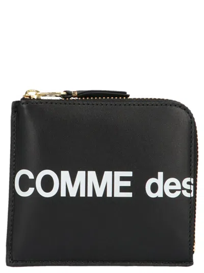 Comme Des Garçons Huge Logo Wallet In Black