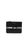 Comme Des Garçons Huge Logo Zipped Coin Wallet Accessories