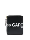Comme Des Garçons Huge Logo Vertical Zip Around Wallet