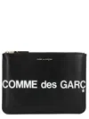 Comme Des Garçons Huge Logo Zipped Coin Wallet Accessories In Black