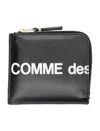 Comme Des Garçons Rectangular Wallet Featuring Huge Logo In Black