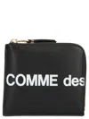Comme Des Garçons Huge Logo Wallet In Black