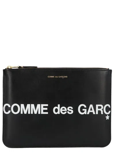 Comme Des Garçons 'huge Logo' Wallet In Black