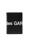Comme Des Garçons Huge Logo Wallet In Black