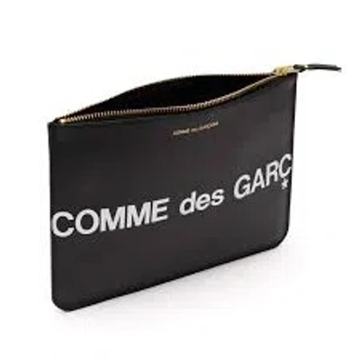 Comme Des Garçons Huge Logo Wallet In Black
