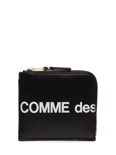 Comme Des Garçons Huge Logo Wallet In Black