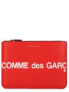 Comme Des Garçons 'huge Logo' Wallet In Red