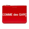 Comme Des Garçons Huge Logo Wallet In Red