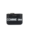 Comme Des Garçons Huge Logo Coin Purse In Black  
