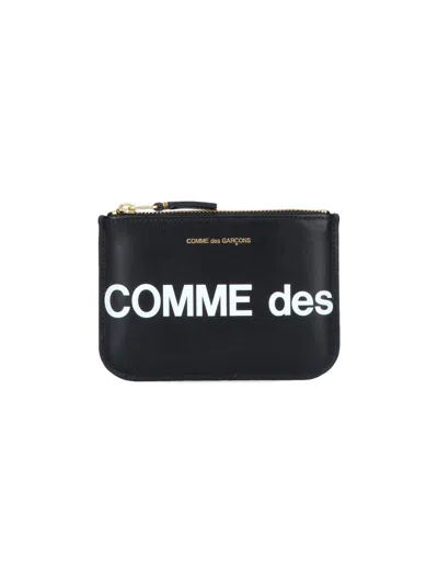 Comme Des Garçons 'huge Logo' Coin Purse In Black  