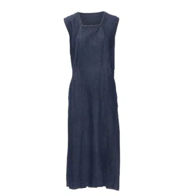 Pre-owned Comme Des Garçons Comme Des Garcons Indigo Denim Pinched Seam Dress In Blue