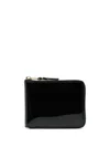 COMME DES GARÇONS INSIDE-PRINTED PATENT-LEATHER WALLET