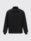Comme Des Garçons Light Wool Blend Overshirt With Adjustable Hem And Snap Button Details In Black