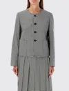 Comme Des Garçons Gingham Cropped Jacket Featuring Structured Silhouette In Schwarz