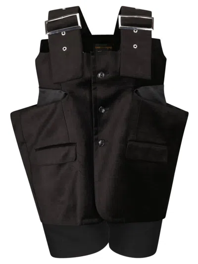 COMME DES GARÇONS COMME DES GARÇONS STRUCTURED JACKET WITH OVERSIZED SHOULDER STRAPS