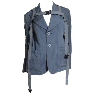 Pre-owned Comme Des Garçons Comme Des Garcons Jacket With Straps Ad 2002 In Gray