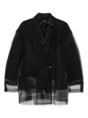 Comme Des Garçons Layered Sheer Jacket Longline Design