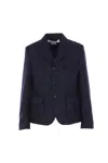 Comme Des Garçons Single-breasted Jacket In Blue