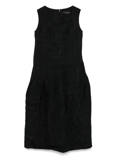 Comme Des Garçons Jacquard Midi Dress In Black