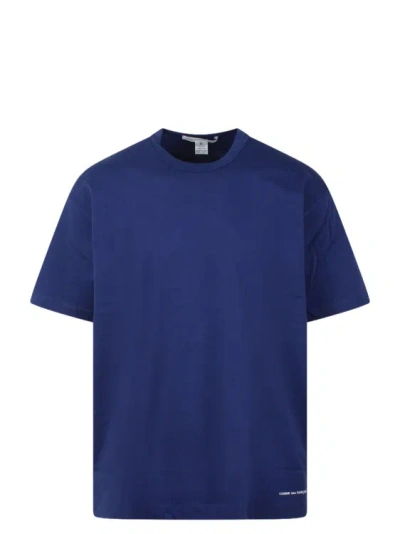 Comme Des Garçons Jersey Cotton Basic T-shirt In Blue