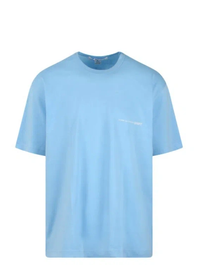 Comme Des Garçons Jersey Cotton Basic T-shirt In Blue