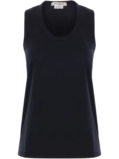 Comme Des Garçons Comme Des Garcons Logo Jersey Tank Top In Black