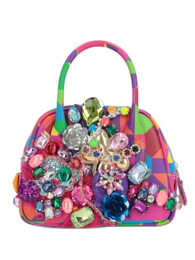 Comme Des Garçons Jewelled Mini Handbag In Pink