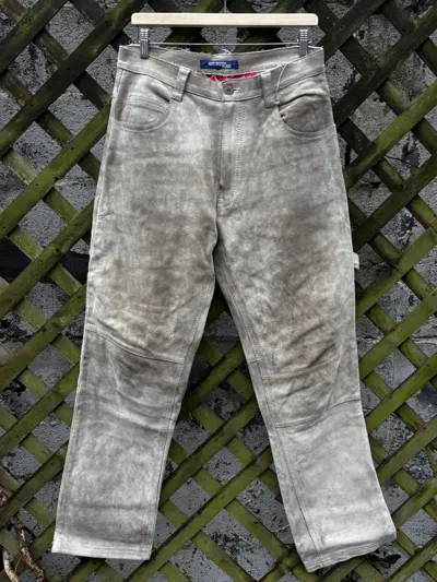 Pre-owned Comme Des Garçons Junya Watanabe Aw03 Heavyweight Suede Pants In Sand