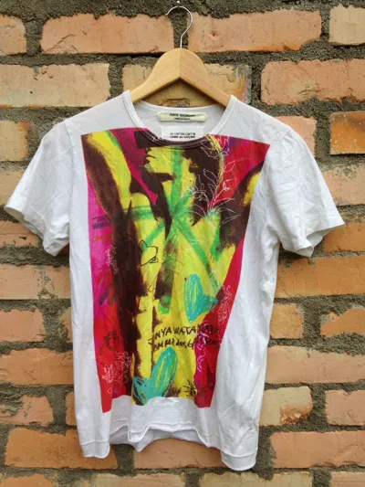 Pre-owned Comme Des Garçons Junya Watanabe X Comme Des Garcon Fullprint Size S In White