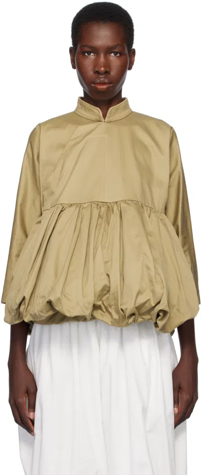 Comme Des Garçons Khaki Cotton Twill Garment Washed Jacket