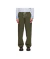Comme Des Garçons Khaki Linen Herringbone Trousers