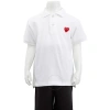 COMME DES GARÇONS COMME DES GARCONS KIDS SHORT SLEEVE EMBROIDERED HEART POLO SHIRT