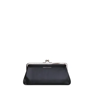 Comme Des Garçons Kiss-clasp Purse In Black