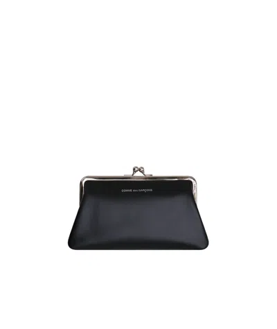Comme Des Garçons Kiss-clasp Purse In Black