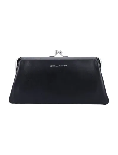 Comme Des Garçons Kiss-clasp Purse In Black