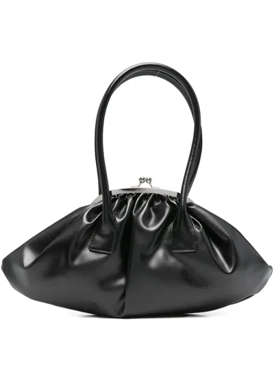 Comme Des Garçons Kiss Clasp Shoulder Bag In Black