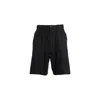 Comme Des Garçons Brushed Wool Black Shorts In Black