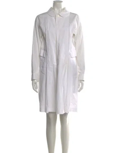Pre-owned Comme Des Garçons Knee-length Dress In White